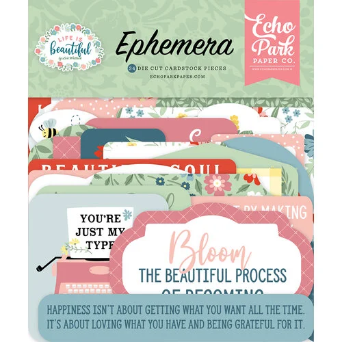 Echo Park - Life Is Beautiful Collection - Ephemera 1 Echo Park - Life Is Beautiful Collection - Ephemera