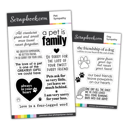 Scrapbook.com - Clear Photopolymer Stamp Set - Pet Sympathy Bundle