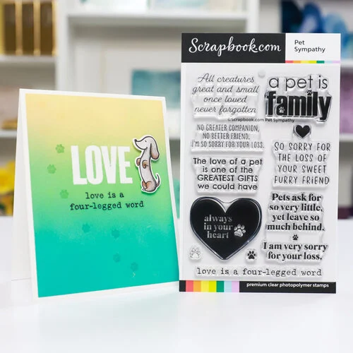 Scrapbook.com - Clear Photopolymer Stamp Set - Pet Sympathy Bundle