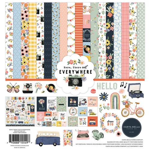 Carta Bella Paper - Here There And Everywhere Collection - 12 x 12 Collection Kit 1 Carta Bella Paper - Here There And Everywhere Collection - 12 x 12 Collection Kit