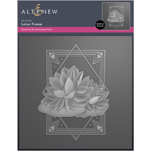 Altenew - Embossing Folder - 3D - Lotus Frame 1 Altenew - Embossing Folder - 3D - Lotus Frame