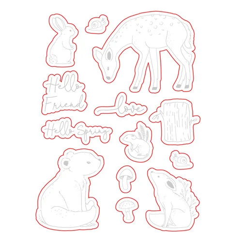 Scrapbook.com - Coordinating Die Set - Spring Animals 1 Scrapbook.com - Coordinating Die Set - Spring Animals