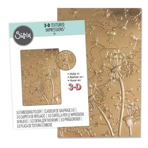 Sizzix - 3D Textured Impressions - Embossing Folder - Dandelion Wish
