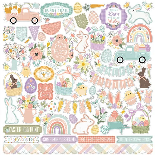 Echo Park - It's Easter Time Collection - 12 x 12 Cardstock Stickers - Elements 1 Echo Park - It's Easter Time Collection - 12 x 12 Cardstock Stickers - Elements