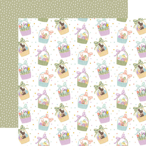 Echo Park - It's Easter Time Collection - 12 x 12 Double Sided Paper - Egg Hunt Finds