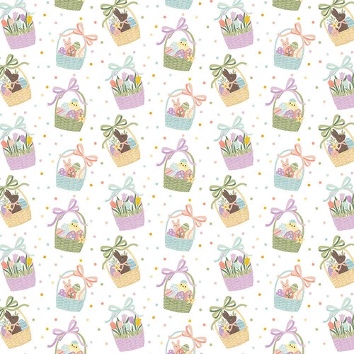 Echo Park - It's Easter Time Collection - 12 x 12 Double Sided Paper - Egg Hunt Finds
