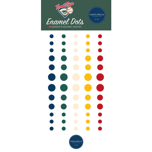 Carta Bella Paper - Home Run Collection - Enamel Dots 1 Carta Bella Paper - Home Run Collection - Enamel Dots