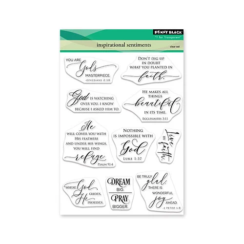 Penny Black - Clear Photopolymer Stamps - Inspirational Sentiments 1 Penny Black - Clear Photopolymer Stamps - Inspirational Sentiments