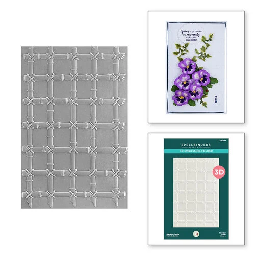 Spellbinders - 3D Embossing Folder - Bamboo Trellis