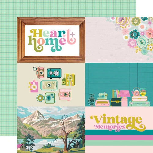 Simple Stories - Flea Market Collection - 12 x 12 Double Sided Paper - 4 x 6 Elements 1 Simple Stories - Flea Market Collection - 12 x 12 Double Sided Paper - 4 x 6 Elements