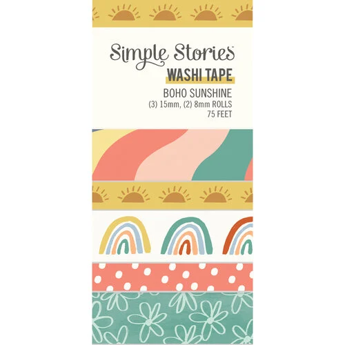 Simple Stories - Boho Sunshine Collection - Washi Tape 1 Simple Stories - Boho Sunshine Collection - Washi Tape
