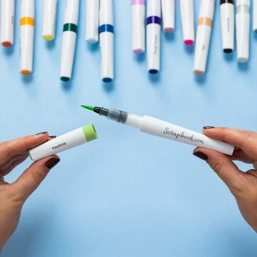 Scrapbook.com - Glitter Brush Marker - Key Lime Green