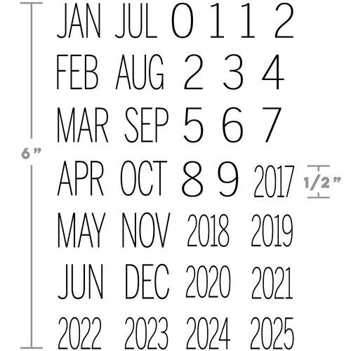 Scrapbook.com - Clear Photopolymer Stamp Set - Big Date Stamps