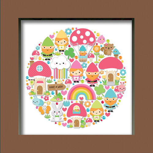 Doodlebug Design - Over The Rainbow Collection - Shadow Box Insert Kit