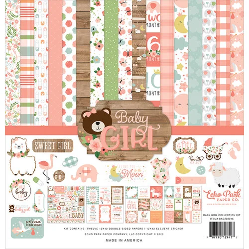 Echo Park - Baby Girl Collection - 12 x 12 Collection Kit 1 Echo Park - Baby Girl Collection - 12 x 12 Collection Kit
