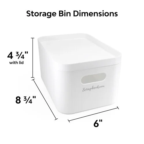 Scrapbook.com - Storage Bin with 7 Tabbed Dividers - Complete Set - White with White Inserts 3 Scrapbook.com - Storage Bin with 7 Tabbed Dividers - Complete Set - White with White Inserts