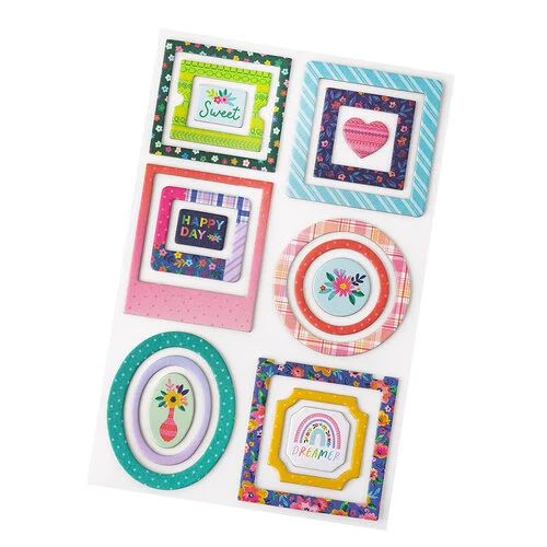 Paige Evans - Blooming Wild Collection - Stickers - Mini Frames 3 Paige Evans - Blooming Wild Collection - Stickers - Mini Frames