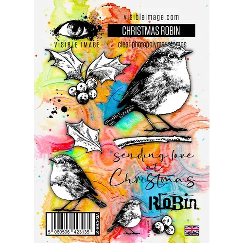 Visible Image - Clear Photopolymer Stamps - Christmas Robin