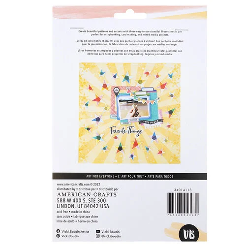 Vicki Boutin - Where To Next Collection - Stencil Pack - Little Getaway