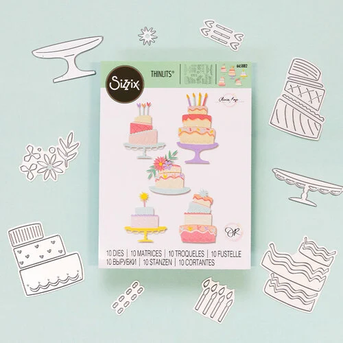 Sizzix - Thinlits Dies - Build a Cake 3 Sizzix - Thinlits Dies - Build a Cake