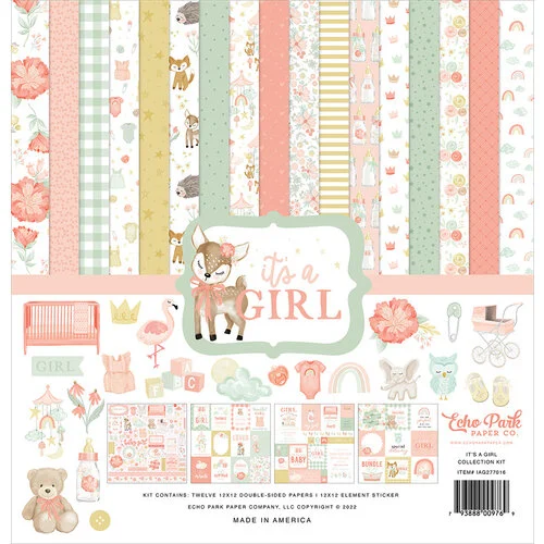 Echo Park - It's A Girl Collection - 12 x 12 Collection Kit 1 Echo Park - It's A Girl Collection - 12 x 12 Collection Kit