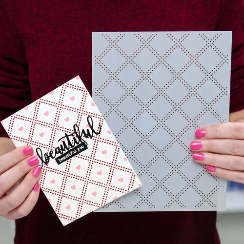 Scrapbook.com - Stencils - Diamond Stitched - 6x8 5 Scrapbook.com - Stencils - Diamond Stitched - 6x8