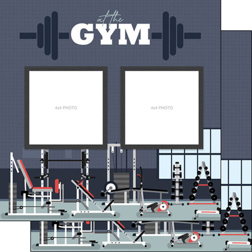 Scrapbook Customs - 12 x 12 Double Sided Paper - CrossFit Left Quick Page 1 Scrapbook Customs - 12 x 12 Double Sided Paper - CrossFit Left Quick Page