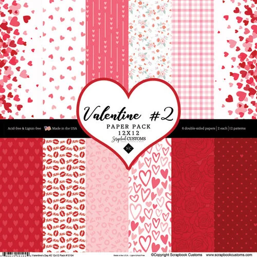 Scrapbook Customs - 12 x 12 Paper Pack - Valentine 02 1 Scrapbook Customs - 12 x 12 Paper Pack - Valentine 02