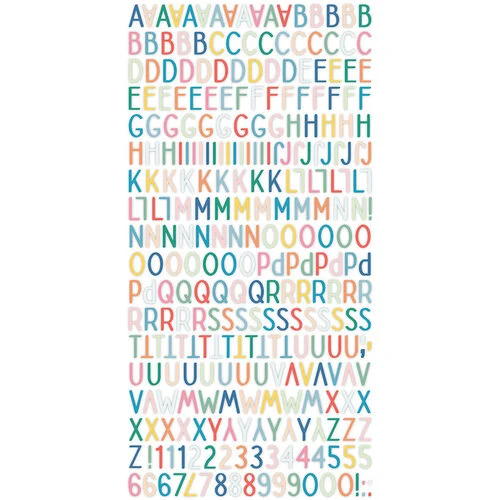 LDRS Creative - Favorite Things Collection - Puffy Stickers - Small Alpha