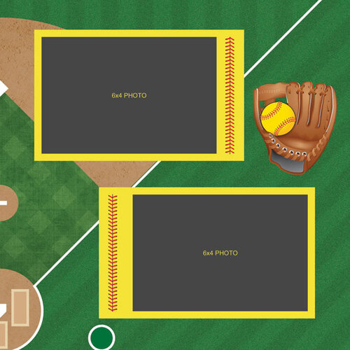 Scrapbook Customs - 12 x 12 Double Sided Paper - Softball Right Quick Page 2 Scrapbook Customs - 12 x 12 Double Sided Paper - Softball Right Quick Page