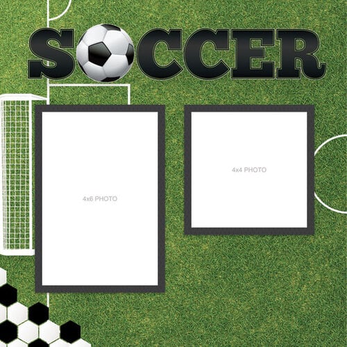 Scrapbook Customs - 12 x 12 Double Sided Paper - Soccer Left Quick Page 2 Scrapbook Customs - 12 x 12 Double Sided Paper - Soccer Left Quick Page