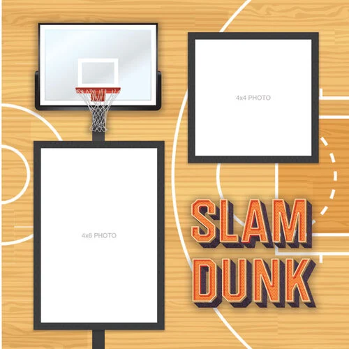 Scrapbook Customs - 12 x 12 Double Sided Paper - Basketball Right Quick Page 2 Scrapbook Customs - 12 x 12 Double Sided Paper - Basketball Right Quick Page