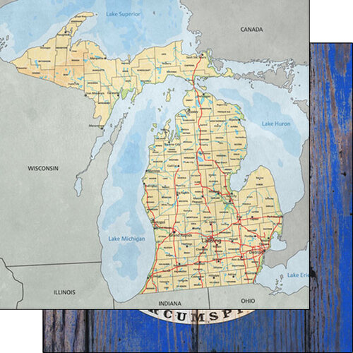 Scrapbook Customs - 6 x 6 Paper Pack - Michigan