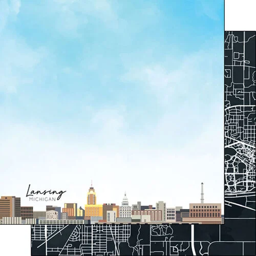 Scrapbook Customs - 12 x 12 Paper Pack - Michigan