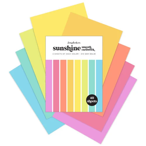 Scrapbook.com - Sunshine - Smooth Cardstock Paper Pad - 6x8 - 40 Sheets 2 Scrapbook.com - Sunshine - Smooth Cardstock Paper Pad - 6x8 - 40 Sheets