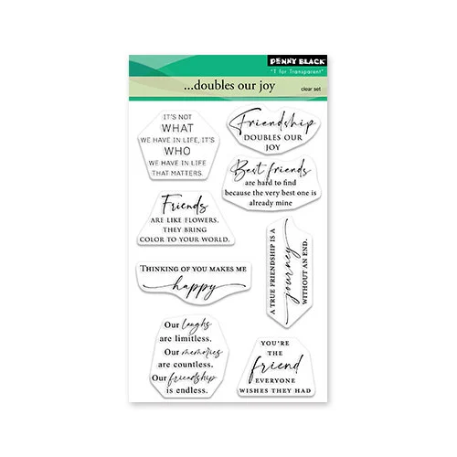 Penny Black - Cherished Collection - Clear Photopolymer Stamps - Doubles Our Joy