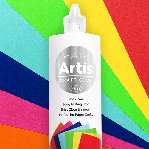 Scrapbook.com - Artis Craft Glue - Perfect for Paper - Precision Tips and No Clog Pin Bundle - 4 fl oz
