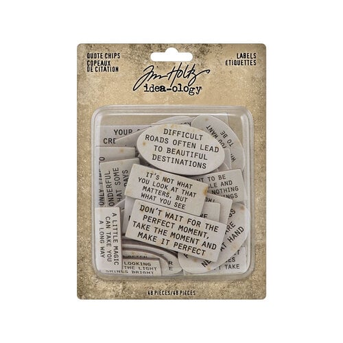 Idea-ology - Tim Holtz - Quote Chips - Labels 1 Idea-ology - Tim Holtz - Quote Chips - Labels