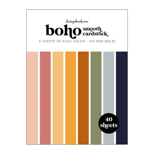 Scrapbook.com - Boho - Cardstock Paper Pad - 6x8 - Bundle of 2 Paper Pads - 80 sheets