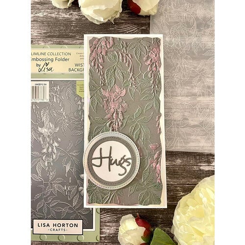 Lisa Horton Crafts - Slimline - 3D Embossing Folder - Wisteria Background