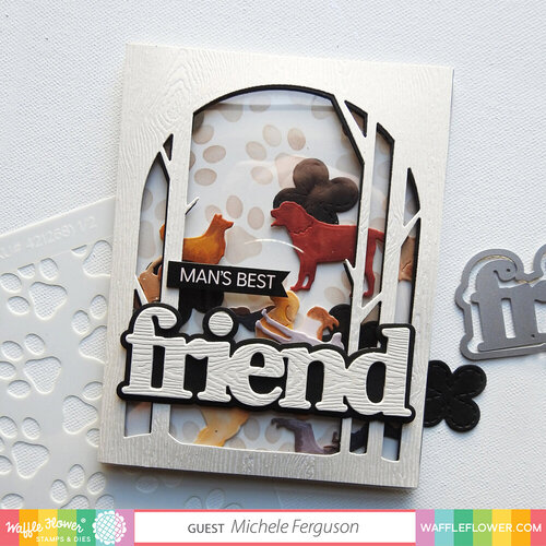 Waffle Flower Crafts - Stencils - Paw Print Duo