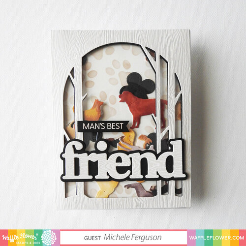 Waffle Flower Crafts - Stencils - Paw Print Duo