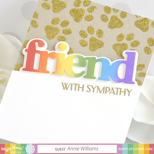 Waffle Flower Crafts - Stencils - Paw Print Duo