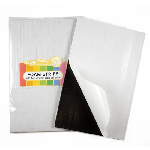 Waffle Flower Crafts - Double Sided Adhesive Foam Strips - 0.12 Inch - Black 1 Waffle Flower Crafts - Double Sided Adhesive Foam Strips - 0.12 Inch - Black