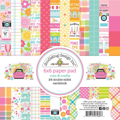 Doodlebug Design - Cute and Crafty Collection - 6 x 6 Paper Pad 1 Doodlebug Design - Cute and Crafty Collection - 6 x 6 Paper Pad