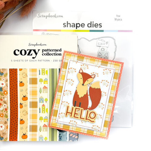 Scrapbook.com - Decorative Die Set - Cozy Autumn - Fox 3 Scrapbook.com - Decorative Die Set - Cozy Autumn - Fox