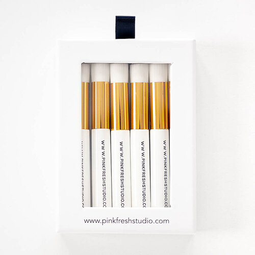 Pinkfresh Studio - Essentials Collection - Blending Brush Set - 0.5 Inch - 6 Pack