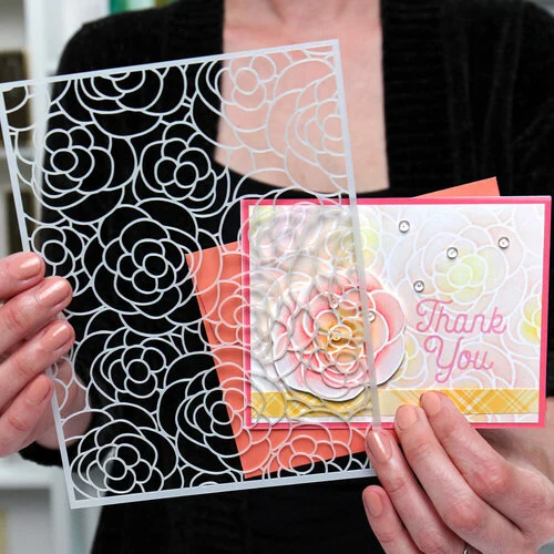 Scrapbook.com - Stencils - Rose Bloom - 6x8