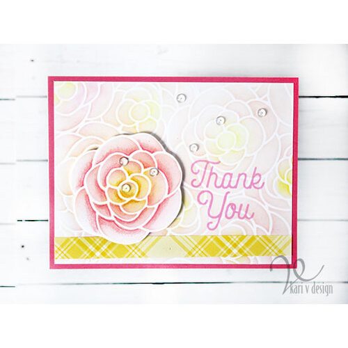 Scrapbook.com - Stencils - Rose Bloom - 6x8