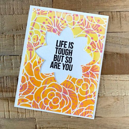 Scrapbook.com - Stencils - Rose Bloom - 6x8